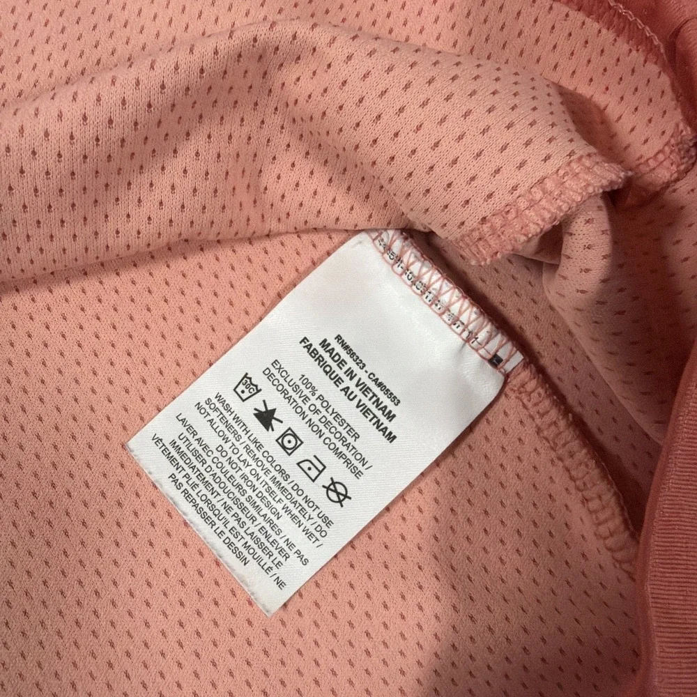 Nike CU9666-603 Womens 1/4 Zip Long‎ Sleeve UV Victory Coral Pink Shirt Small